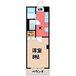 東武宇都宮線 東武宇都宮駅 徒歩8分 2階/-