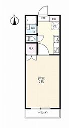 マルシェ江島 1Kの間取図画像