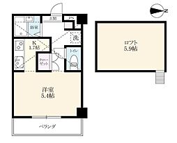 ジュネス本庄 1Kの間取図画像