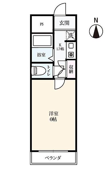 セルシオ佐大前 205｜佐賀県佐賀市与賀町(賃貸マンション1K・2階・17.28㎡)の写真 その2