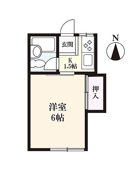 栗林ハイツ 105｜佐賀県佐賀市本庄町大字本庄(賃貸アパート1K・1階・17.39㎡)の写真 その2