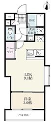 Ark　Residence　西田代 3階1LDKの間取り