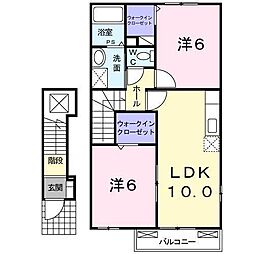 サンクアイエットA 2LDKの間取図画像
