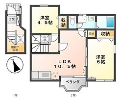 サンパティーク  ｜ 岐阜県関市小瀬（賃貸アパート2LDK・2階・58.53㎡） その2