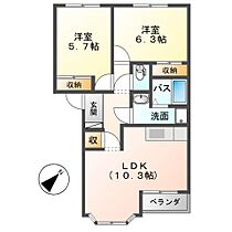 コーポ　ひまわり  ｜ 岐阜県美濃加茂市牧野（賃貸アパート2LDK・2階・51.15㎡） その2