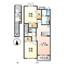 ミーサンライズＢ  ｜ 岐阜県関市倉知（賃貸アパート2LDK・2階・58.48㎡） その2