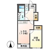 ＥＬＬＥ　ＣＩＴＹ　ＯＬＩＶＩＡ  ｜ 岐阜県美濃加茂市太田町（賃貸アパート1LDK・1階・44.55㎡） その1