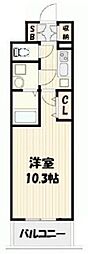エスリード福島5 1Kの間取図画像