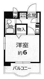 ライオンズマンション大正 1Kの間取図画像