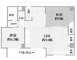サニーヴィラ十三 2LDKの間取図画像