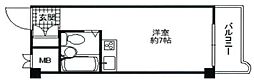 ライオンズマンション新大阪第5 ワンルームの間取図画像