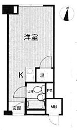 ステュディオ新御堂 1Kの間取図画像