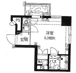 ユニーブル新大阪 1Kの間取図画像