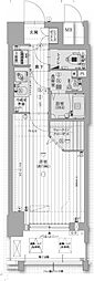 ワールドアイ天王寺ミラージュ 1Kの間取図画像
