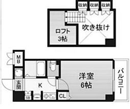 エステムコート難波ミューステージ 1Kの間取図画像