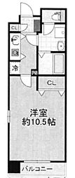エクセレントOBPバンクスEAST 1Kの間取図画像