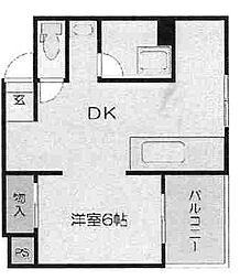 シャルム日商 1LDKの間取図画像