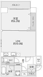 ネオハイツ第3新大阪 1LDKの間取図画像