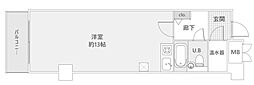 メロディーハイム平野町 ワンルームの間取図画像