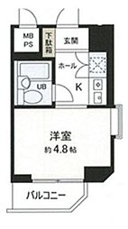 GSハイム夕陽ケ丘 1Kの間取図画像