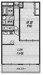 日商岩井菫橋ハイツ 1LDKの間取図画像