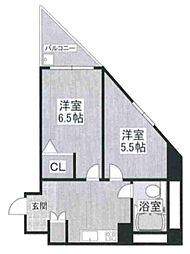 GSハイム内本町 2Kの間取図画像