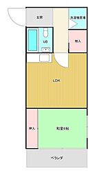 ノバカネイチ谷九 1LDKの間取図画像