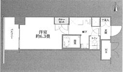 ジェネーゼグラン東梅田 1Kの間取図画像