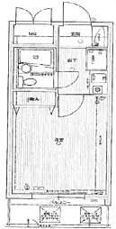 エスリード難波 1Kの間取図画像
