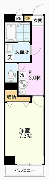 東京都西東京市富士町6丁目(賃貸マンション1K・3階・29.10㎡)の写真 その2