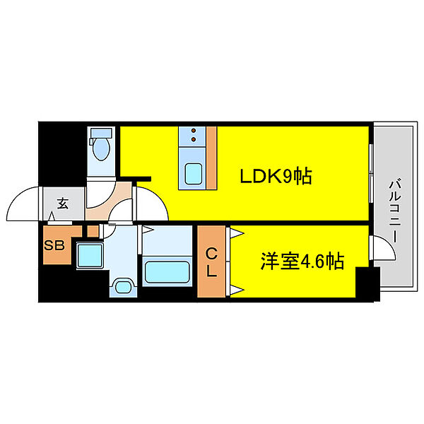 プレサンス朝潮橋ベイ・ブリーズ ｜大阪府大阪市港区夕凪1丁目(賃貸マンション1LDK・12階・34.76㎡)の写真 その2