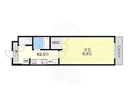 JR東海道・山陽本線 南草津駅 徒歩15分の賃貸マンション 7階1Kの間取り