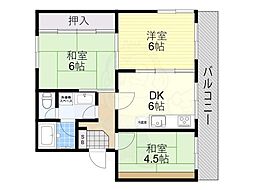 メゾンサンシティ 3DKの間取図画像