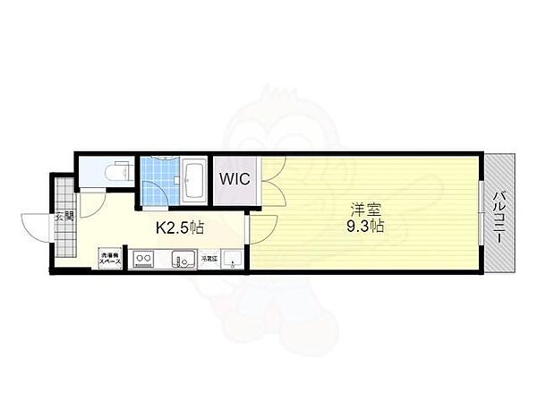 滋賀県草津市野路東４丁目(賃貸マンション1K・7階・26.94㎡)の写真 その2