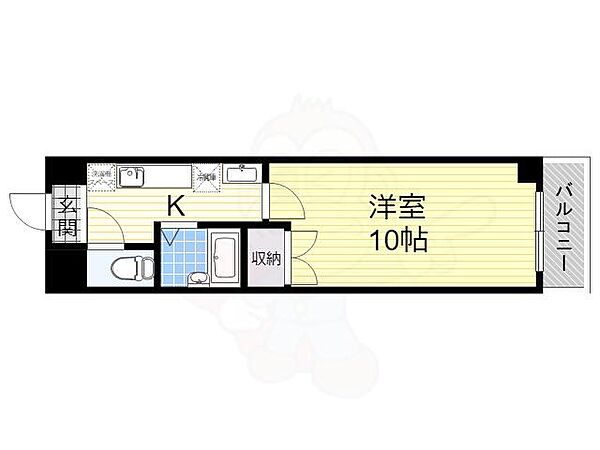 アートプラザ南笠 ｜滋賀県草津市南笠東４丁目(賃貸マンション1K・4階・27.54㎡)の写真 その2