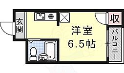松儀ハイツ 3階1Kの間取り