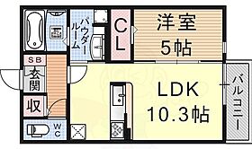 シャルマントリシティ  ｜ 滋賀県草津市木川町（賃貸アパート1LDK・2階・41.29㎡） その2