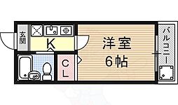 プチメゾン 2階1Kの間取り