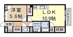 メゾンソレイユ 1階1LDKの間取り