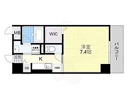 JR東海道・山陽本線 南草津駅 徒歩24分の賃貸マンション 7階1Kの間取り