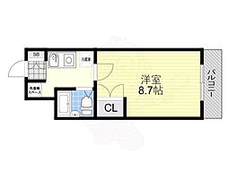 フリーポート庄山 1階1Kの間取り