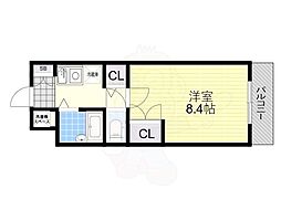 フリーポート庄山 1Kの間取図画像