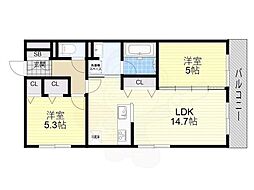 間取図画像 2LDK