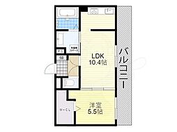 JR東海道・山陽本線 南草津駅 徒歩12分の賃貸アパート 3階1LDKの間取り