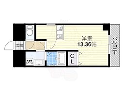JR東海道・山陽本線 南草津駅 徒歩7分の賃貸マンション 6階ワンルームの間取り