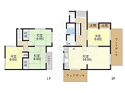 JR東海道・山陽本線 瀬田駅 徒歩18分の賃貸一戸建て 2階4LDKの間取り