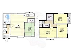 栄戸建貸家 2階4SLDKの間取り