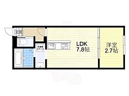 ハイラル栗東駅前 1LDKの間取図画像