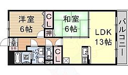 Ever Green Fuji 3階2LDKの間取り