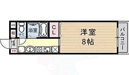 ラポール藤 1階1Kの間取り